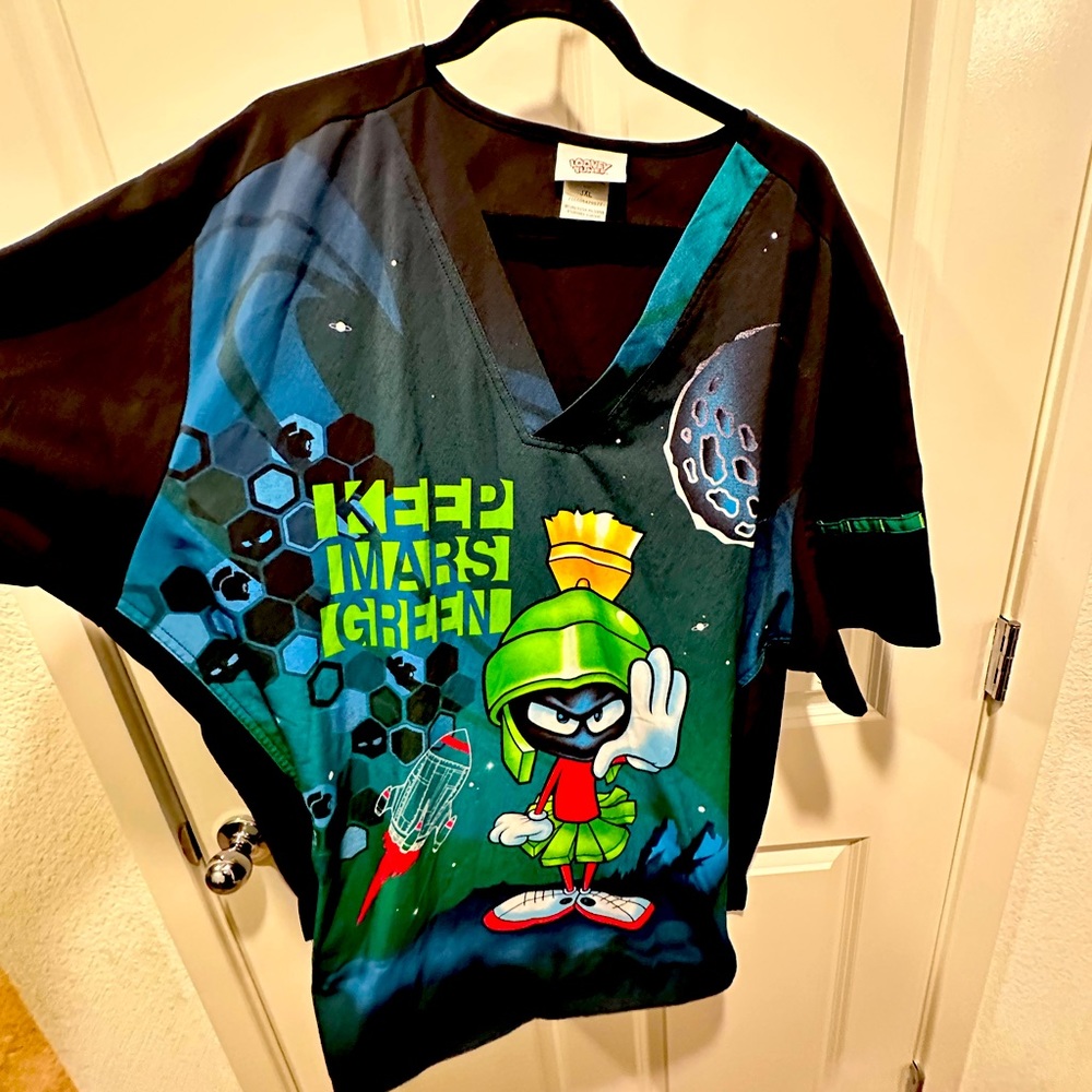 Mens Marvin the Martian scrub top Bundle and save!